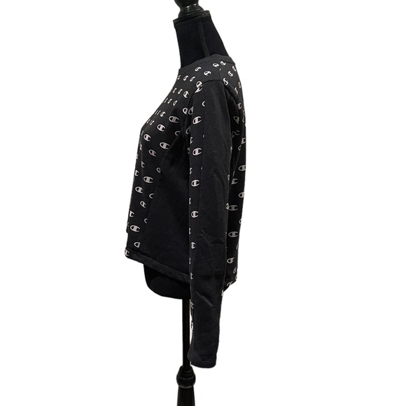 Champion pullover long sleeve insignia athleisure charcoal sweatshirt medium - Picture 5 of 10